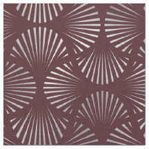 Maroon en Silver Art Deco Fan Pattern