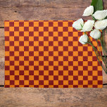 Maroon en Sinaasappel Geruite Vintage Placemat<br><div class="desc">Maroon en Sinaasappel Geruite Vintage</div>