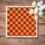 Maroon en Sinaasappel Geruite Vintage Servet<br><div class="desc">Maroon en Sinaasappel Geruite Vintage</div>