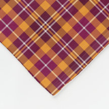 Maroon en Sinaasappel Sportief Plaid Pattern