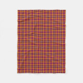 Maroon en Sinaasappel Sportief Plaid Pattern Fleece Deken (Voorkant)