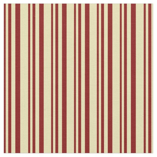 Maroon- en Tan Lines Pattern Stof (Close Up)