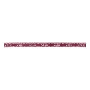 Maroon en White Cheer Ribbon Satijnen Lint