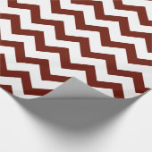 Maroon en White Chevron Pattern Cadeaupapier (Hoek)