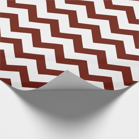 Maroon en White Chevron Pattern Cadeaupapier (Hoek)