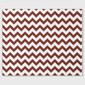 Maroon en White Chevron Pattern Cadeaupapier (Vlak)