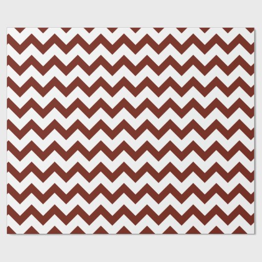 Maroon en White Chevron Pattern Cadeaupapier (Vlak)