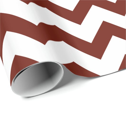 Maroon en White Chevron Pattern Cadeaupapier (Rol Hoek)