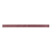 Maroon en White Polka Dot Ribbon Satijnen Lint (Voorkant)