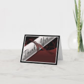 Maroon en wit diploma bedankkaart (Voorkant)