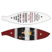 Maroon en wit, foto basketbal met naam erop (Panelen)