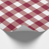 Maroon- en witpapier van Gingham Cadeaupapier (Hoek)