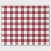 Maroon- en witpapier van Gingham Cadeaupapier (Vlak)
