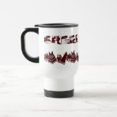 Maroon en Witte Cheerleader Travel Mug Reisbeker (Links)