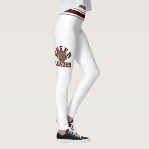 Maroon- en witte Cheerleaders personaliseren Leggi Leggings