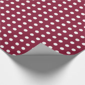 Maroon- en witwandelpapier cadeaupapier (Hoek)