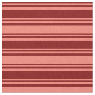 Maroon- en zalmlijnen/Stripes-patroon Stof