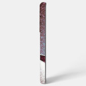 Maroon en zilveren glitter gekleurde telefoonhoes. samsung galaxy hoesje (Achterkant horizontaal)