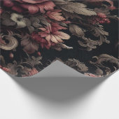 Maroon en zwart cadeaupapier (Hoek)