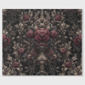 Maroon en zwart cadeaupapier (Vlak)