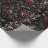 Maroon en zwart cadeaupapier (Hoek)