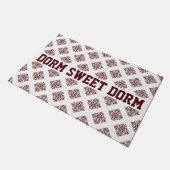 Maroon Fancy Damask Cool Fun Dorm School Home Deurmat (Schuin)