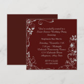 Maroon Faux Diamond Swirl Sweet 16 Birthday Party Kaart (Voorkant / Achterkant)