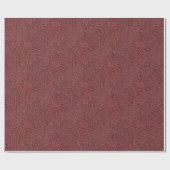 Maroon Faux Textured Leather Cadeaupapier (Vlak)