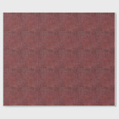 Maroon Faux Textured Leather Cadeaupapier (Vlak)