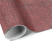 Maroon Faux Textured Leather Cadeaupapier (Rol Hoek)
