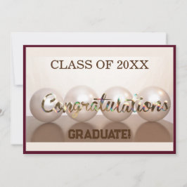 Maroon Felicitaties Afstuderen Afstuderen Balloon Kaart