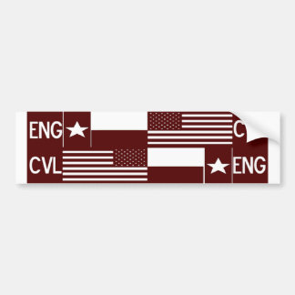Maroon Flags Sticker voor civiel ingenieur