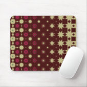 Maroon Floral mouse pad Muismat (Met muis)