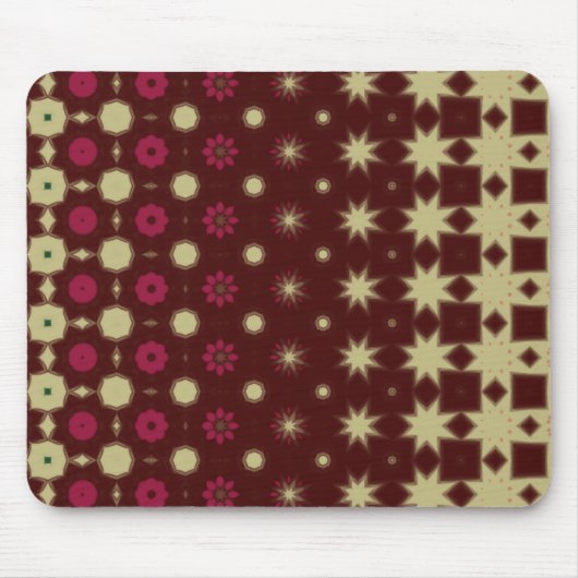 Maroon Floral mouse pad Muismat (Voorkant)