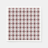 Maroon Floral Pattern Servet (Voorkant)