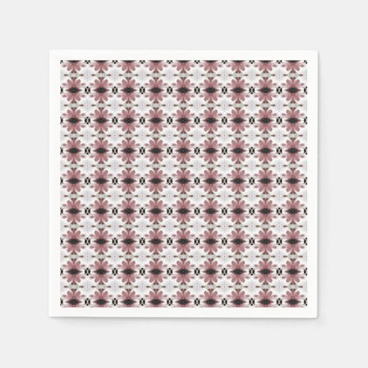 Maroon Floral Pattern Servet (Voorkant)