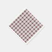 Maroon Floral Pattern Servet (Hoek)