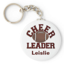 Maroon Football Cheerleader Sleutelhanger