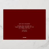 Maroon Fotolijsten Collage Moderne Vreugdevolle Mo Folie Feestdagenkaart (Achterkant)