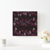 Maroon Fractal Wall klok (Huis)