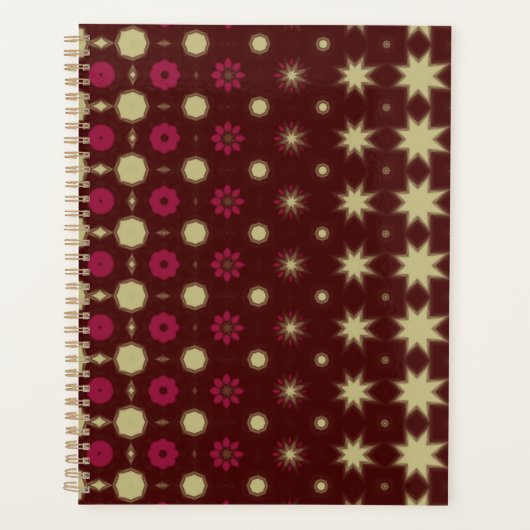 Maroon Geometric design planner (Voorkant)