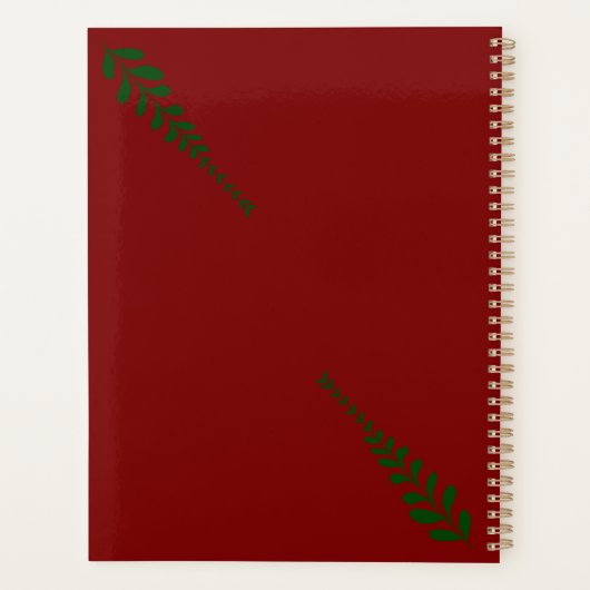 Maroon Geometric design planner (Achterkant)