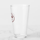 Maroon gestileerde naam bruiloft beste man glas (Links)