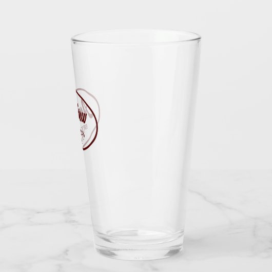Maroon gestileerde naam bruiloft beste man glas (Links)