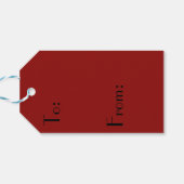 Maroon Gift Label Cadeaulabel (Achterkant Horizontaal)