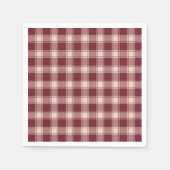 Maroon Gingham Herfst Autumn Servet (Voorkant)