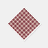 Maroon Gingham Herfst Autumn Servet (Hoek)