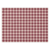 Maroon Gingham Herfst Autumn Tafelkleed (Voorkant (Horizontaal))