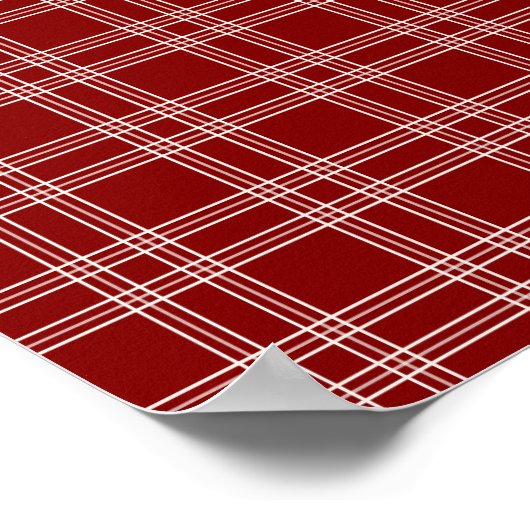 Maroon Gingham Poster (Hoek)