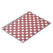 Maroon Gingham Print Notebook Journal Notitieboek (Linkerzijde)